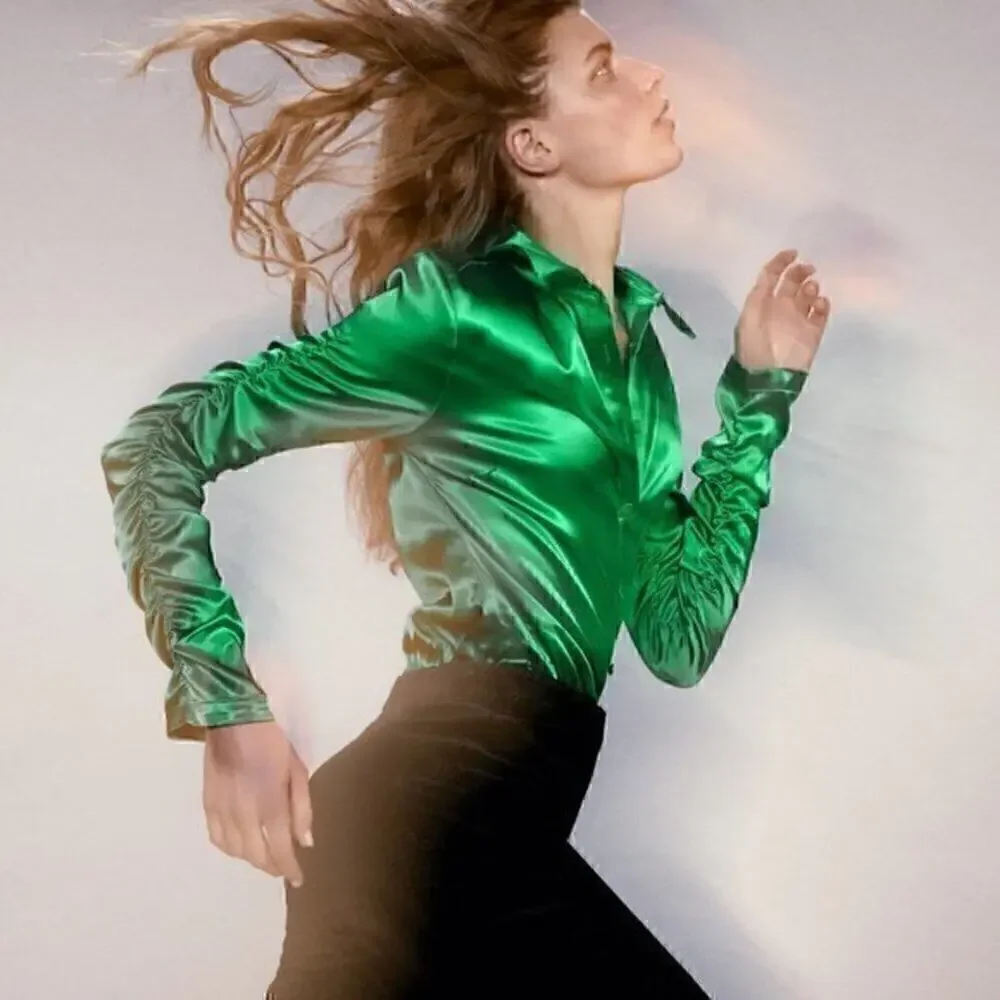 ZARA Button Down Blouse NWT - Picture 7 of 16